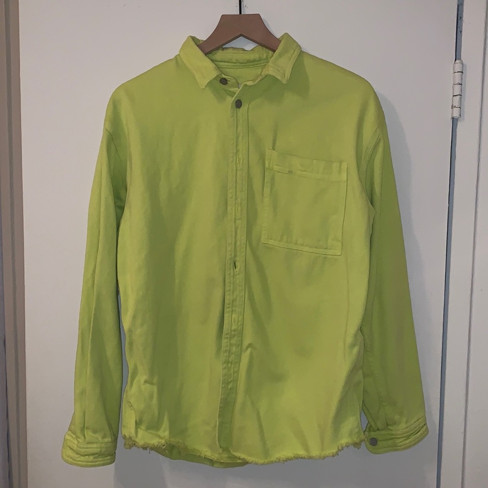 Neon Green Denim shirt